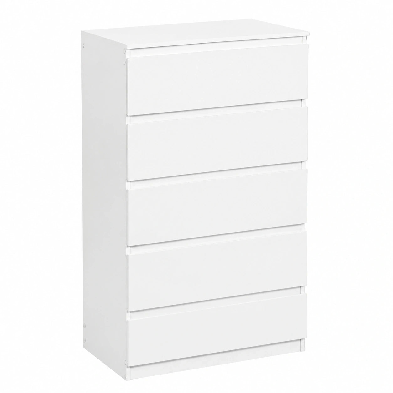 Schlafzimmer Schrank Weiß - 5 Schubladen, 60 cm Breit, Multifunktionaler Stauraum