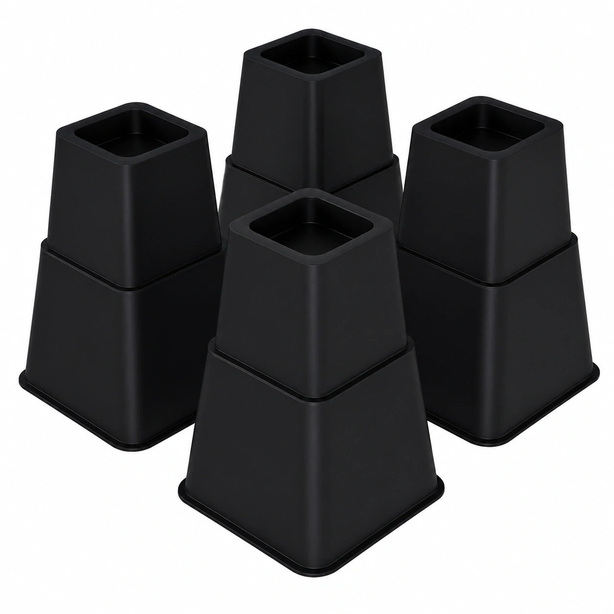 AufuN Möbelheber-Set: Höhenverstellbare L-förmige Erhöhung für Bett, Sofa und Tisch (15cm und 10cm, 8 Stück)
