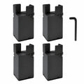 Verstellbare Möbelhöher 4er-Set, 10 cm, Schwarz, Geeignet für Betten, Tische und Sofas