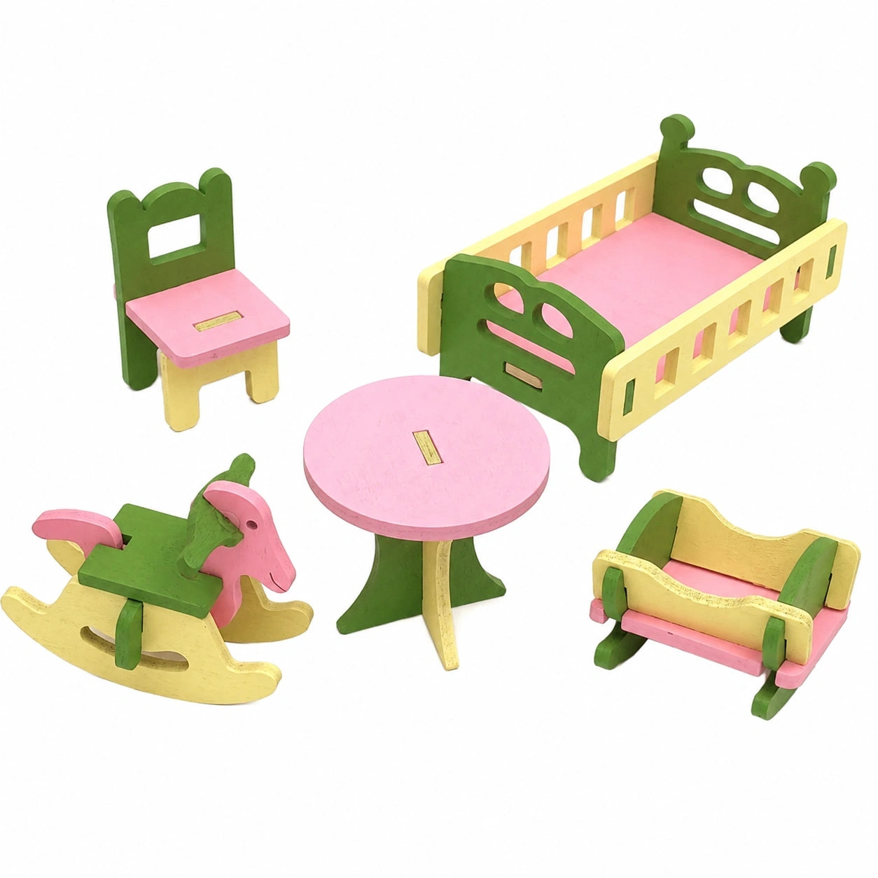 Holz Miniaturmöbel Set 1:12 - Baby Schlafzimmer Möbel Modelle