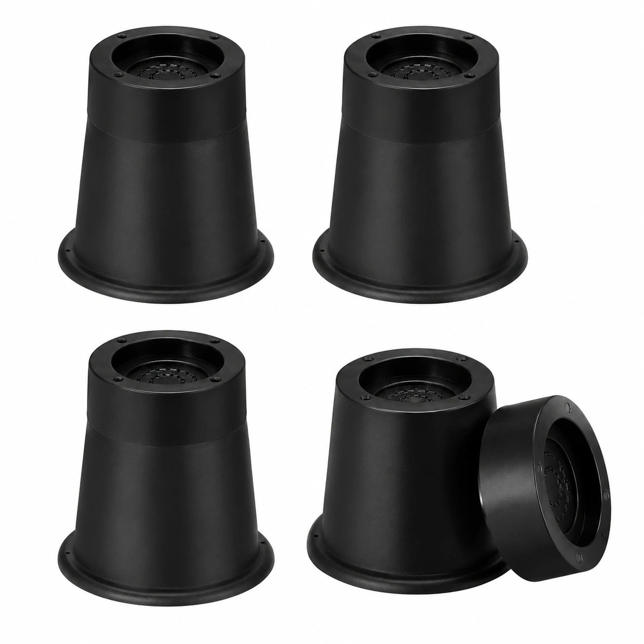 Robuste Möbel-Riser, 4er-Set in Schwarz, 3 Zoll Höhe, für Betten und Stühle