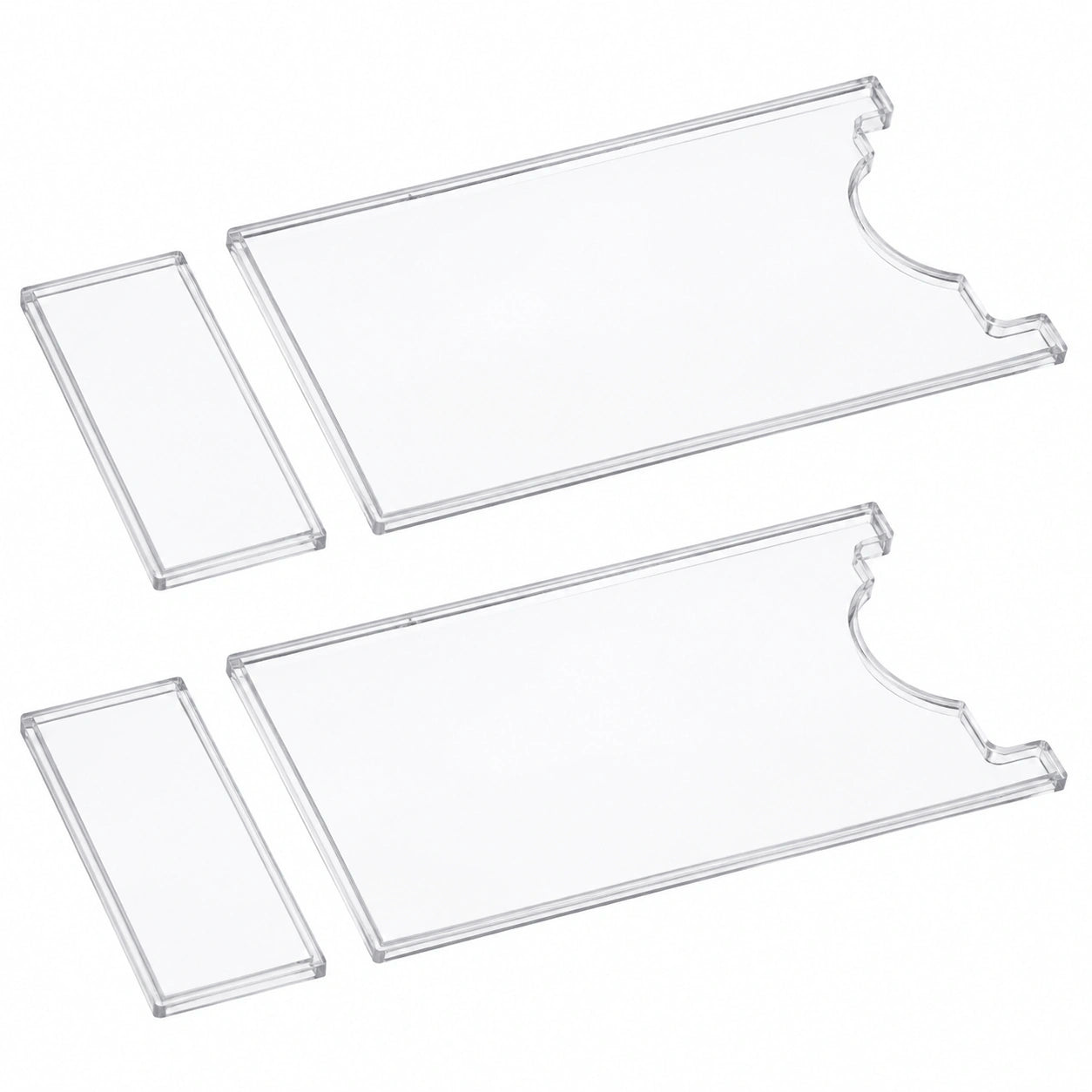 4er-Set Transparente Möbelerhöhungen aus Acryl, Brandschutzunterlagen für Sofas und Betten, ideal zur Vermeidung von Heizgefahren und freier Zugang zu Steckdosen