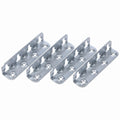 Gedotec Stahl Bettverbinder mit Schlüssel-Loch, 23x25x120 mm, Blau Verzinkt, 4er Set