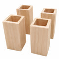 Möbelhöher Set aus Holz, 4 Stück, Bett- und Sofahöher, dekorative Erhöhung für Möbel, 10 cm