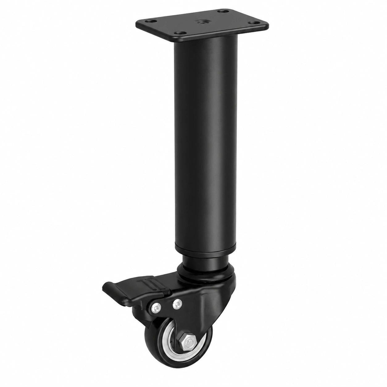 Verstellbare Möbelfüße mit Rollen, 4er-Set, Schwarz, höhenverstellbar 31-45cm, ideal für Sofa, Bett, Schrank und Tisch