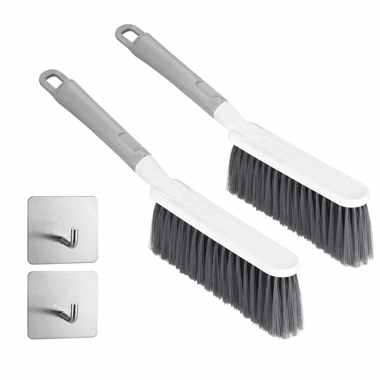 2er Set Handfeger mit weichen Borsten, ideal für Haushalt und Auto, Kurzgriff-Besen für Bett, Sofa, Möbel und Kleidung