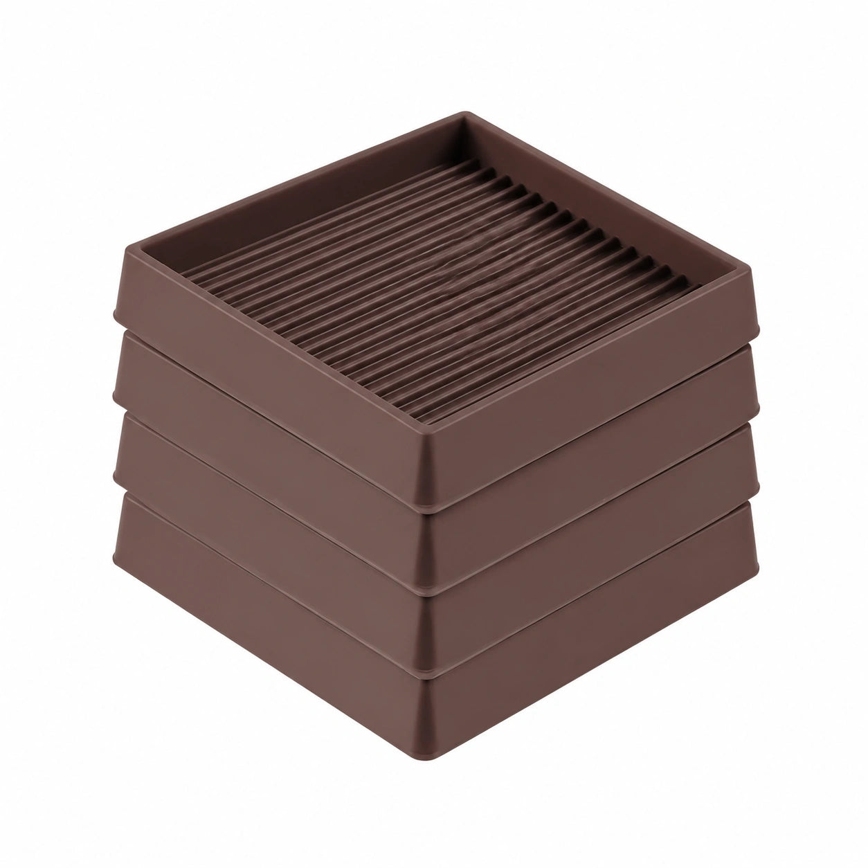 4er-Set Quadratische Antirutsch-Gummi-Möbelpads 5cm, Schwarz