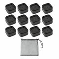 12er Set Möbelerhöher, Stapelbare Bett- und Sofaerhöhung, Möbelriser in Schwarz, Hebt 3,5 cm für Betten, Sofas, Schränke, Unterstützt 5 cm Durchmesser