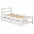 Montessori Kinderbett 80x180 cm mit Stauraum und Lattenrost aus Kiefernholz, Weiß
