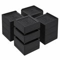 Höhenverstellbare ANNKUT Möbelheber für Bett und Sofa, robust bis 0,6 kg, 4er-Set in Schwarz