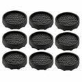 8er-Set Runde Antirutsch-Möbeluntersetzer aus Silikon, Schwarz, Ø 5 cm, mit Saugnäpfen für Bett, Sofa und Schränke